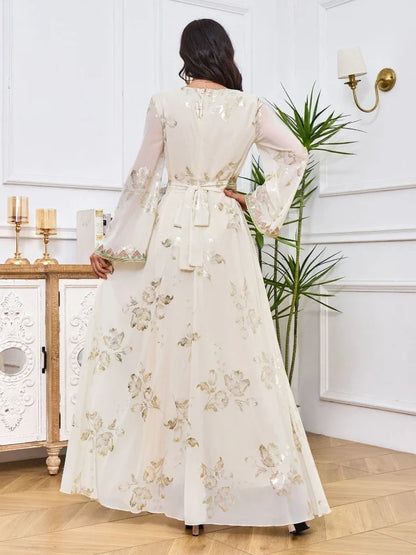 Caftan Blanc Doré - Mode Caftan