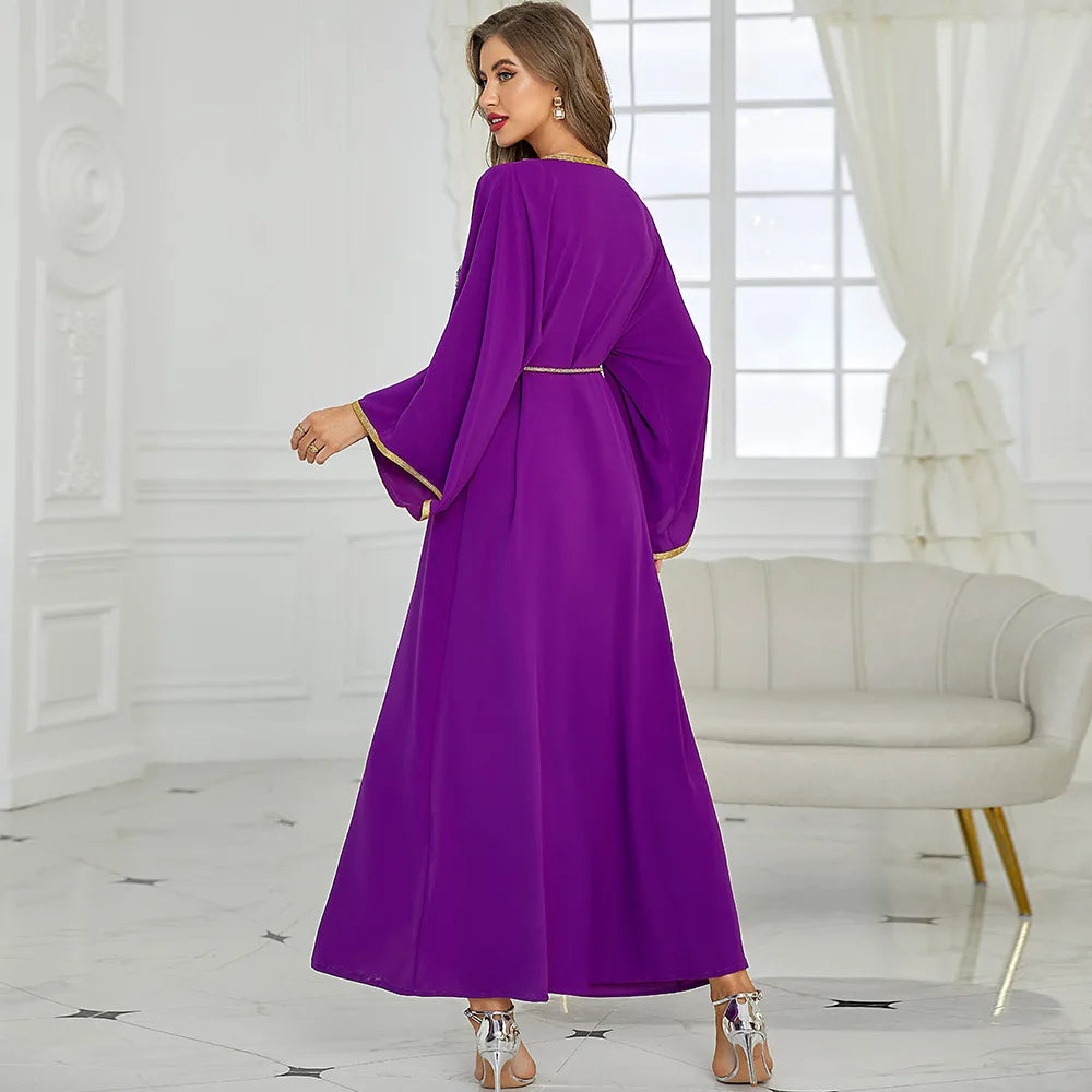 Arrière Caftan Violet Foncé - Mode Caftan