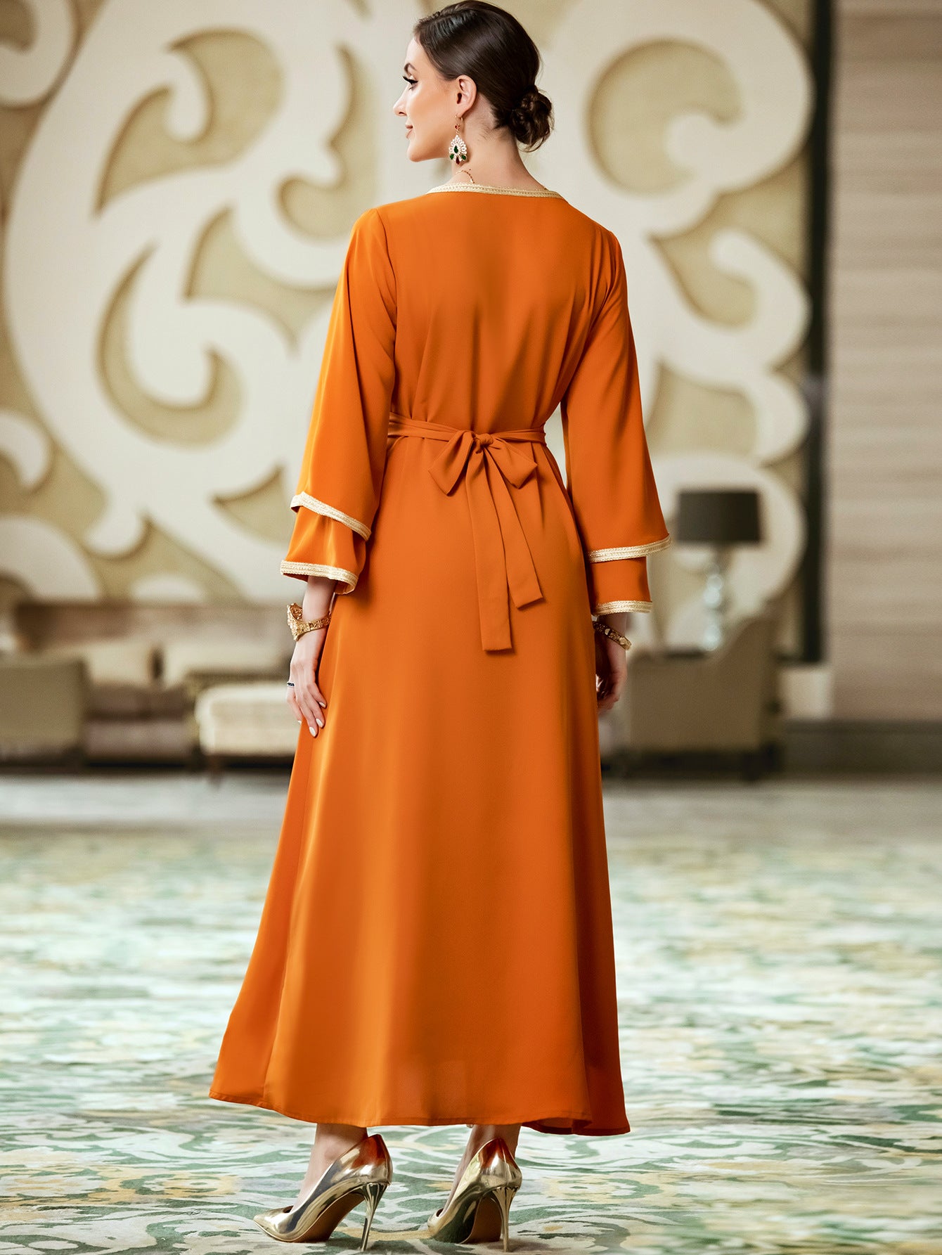 Robe Caftan Orange - Mode Caftan