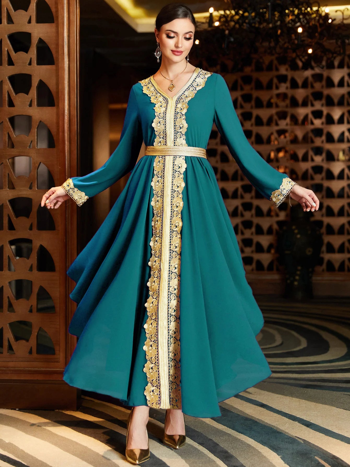 Caftan Ample Vert