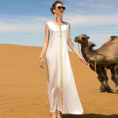 Caftan Blanc Simple Moderne - Mode Caftan