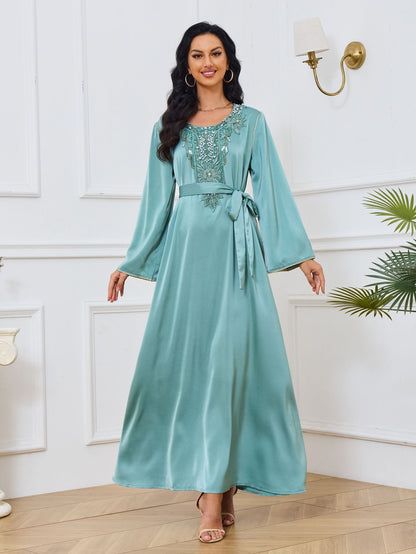 Robe Caftan Bleu Clair