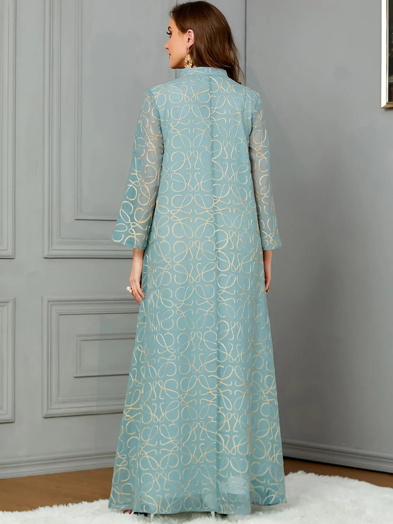 Caftan Bleu et Or