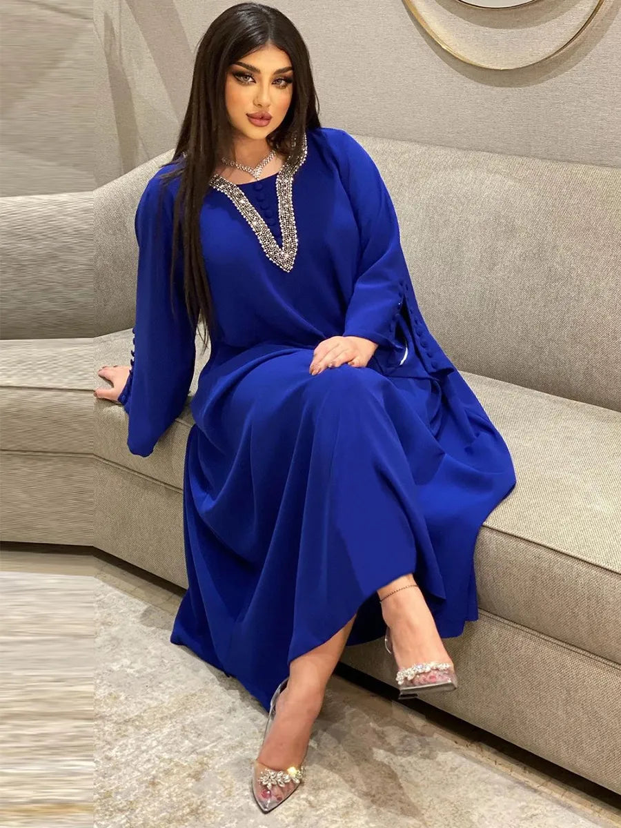 Caftan Bleu Marocain - Mode Caftan