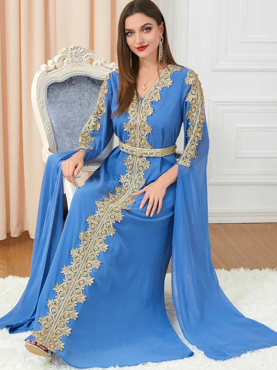 Caftan Bleu Marocain