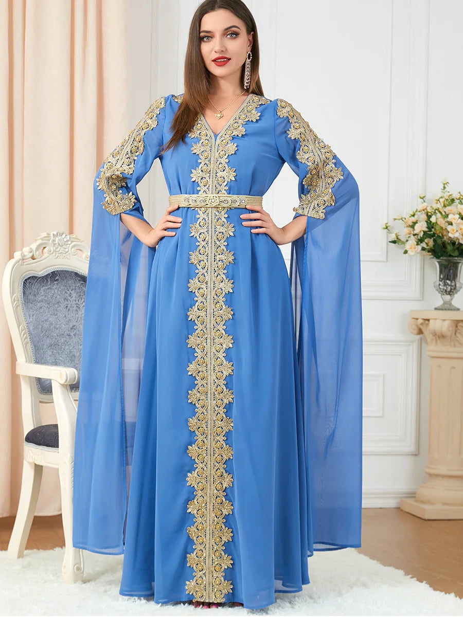 Caftan Bleu Moderne