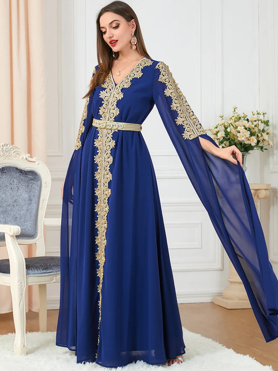 Caftan de Mariage Bleu Roi Mode Caftan