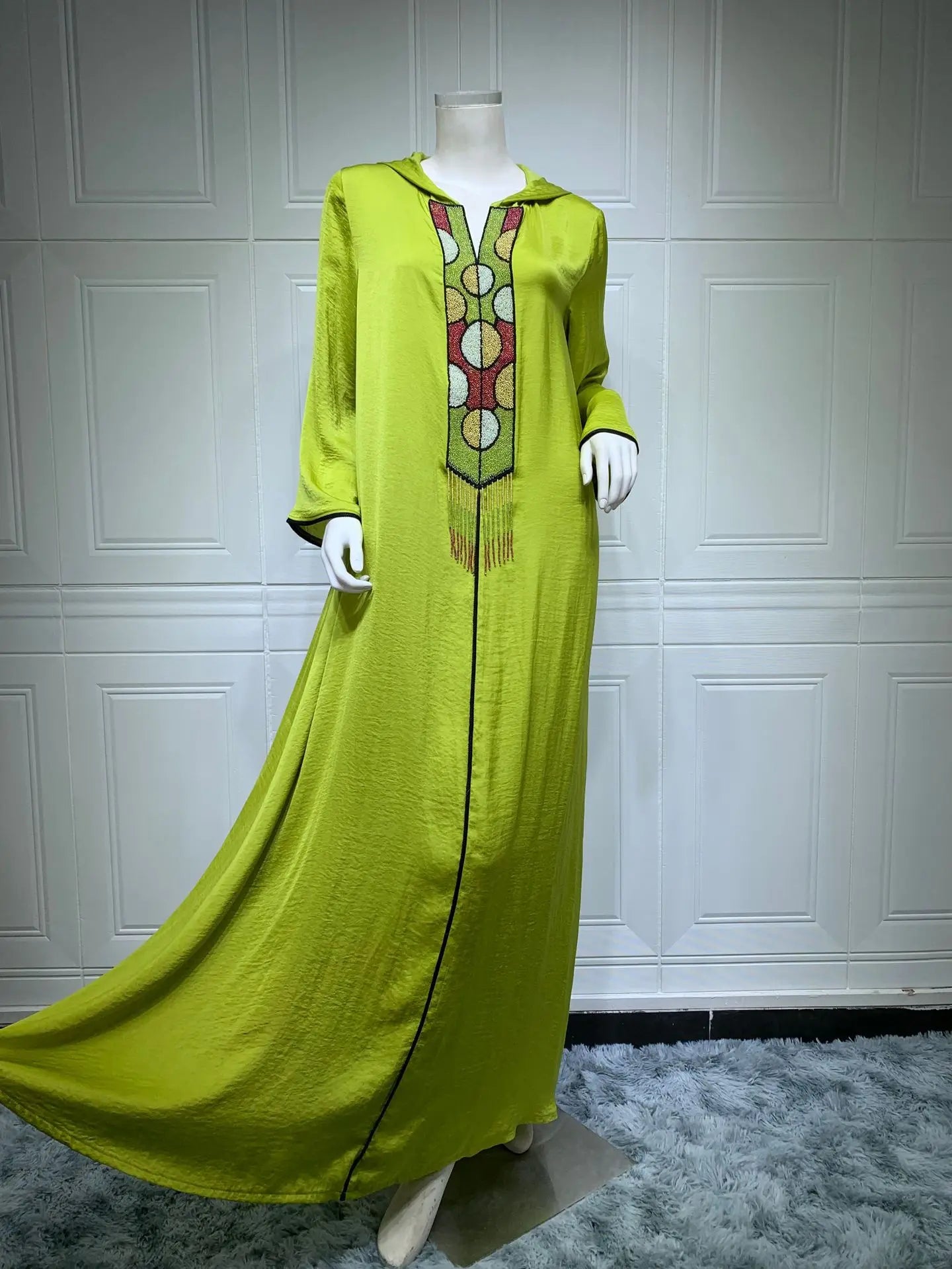 Caftan à Capuche Vert - Mode Caftan