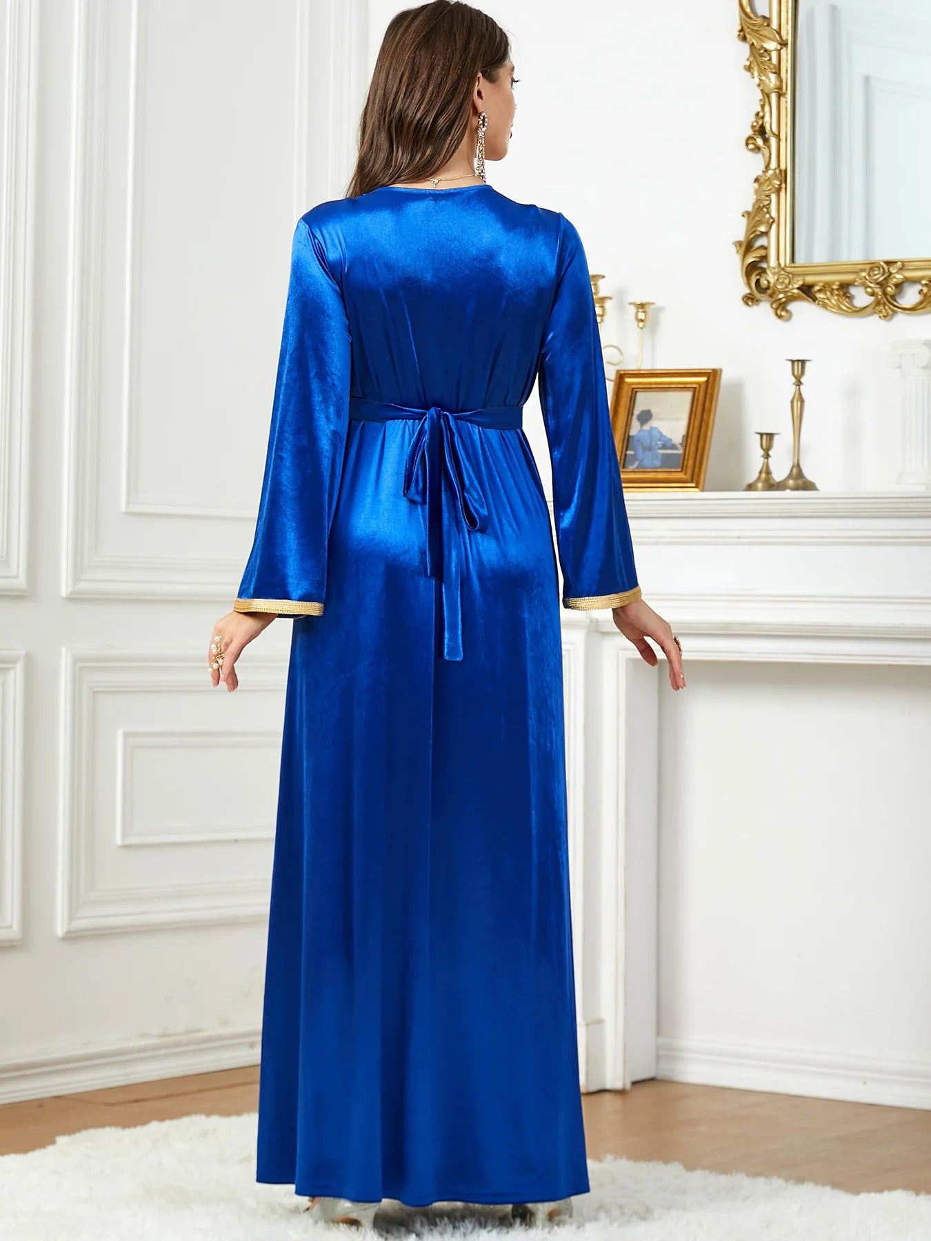 Caftan Femme Bleu