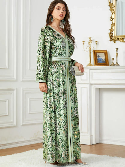 Caftan Marocain Vert - velours