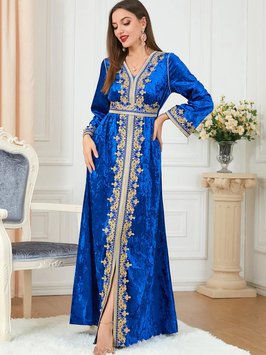 Caftan Femme Bleu