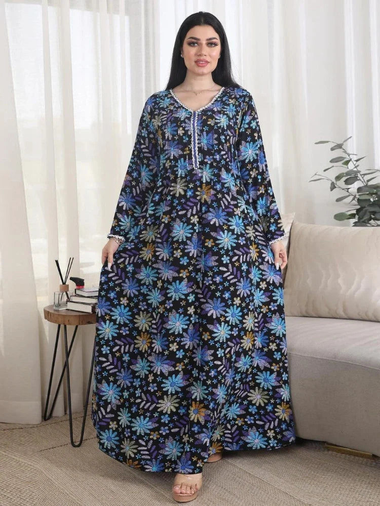 Caftan Fleuri Marocain - Mode Caftan