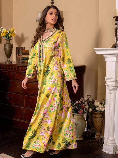 Caftan Moderne Jaune - Mode Caftan