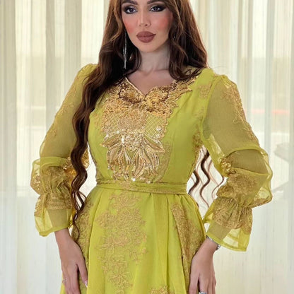 Caftan Jaune Citron - Mode Caftan