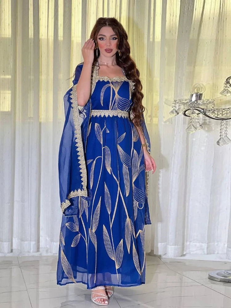 Caftan Marocain Bleu Roi - Mode Caftan