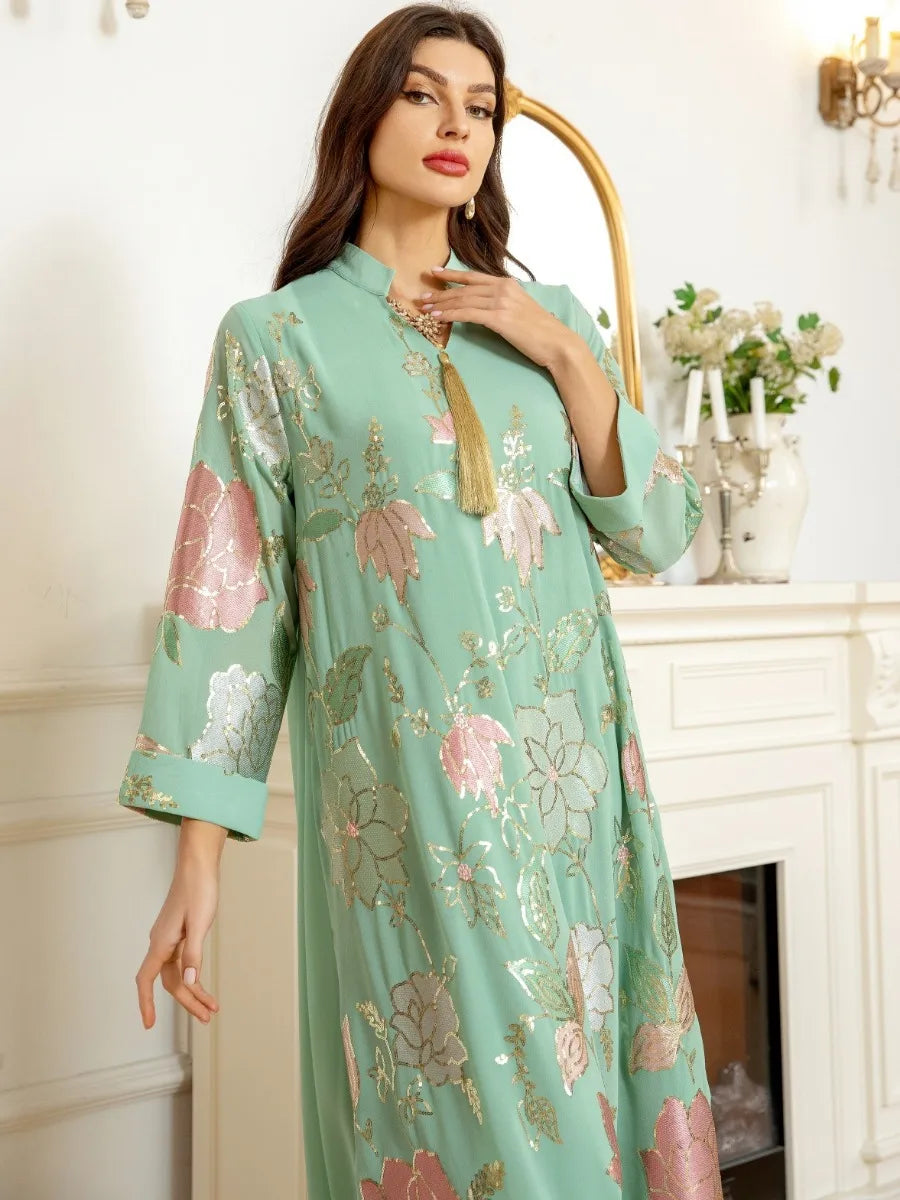 Caftan Marocain Fleuri - Mode Caftan