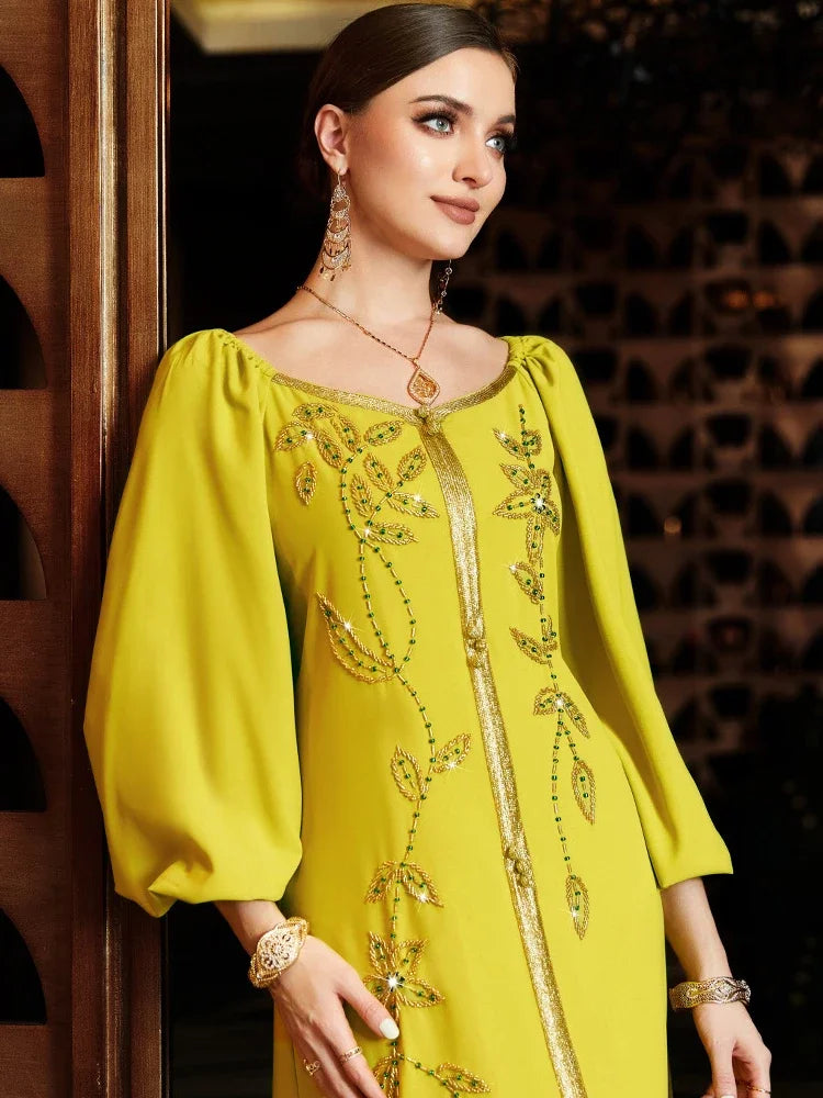 Caftan Marocain Jaune - Mode Caftan