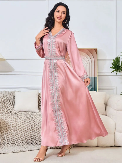 Caftan Marocain Rose - Mode Caftan