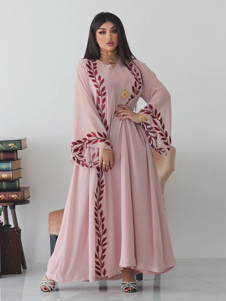 Caftan Marocain Rose Pale - Mode Caftan