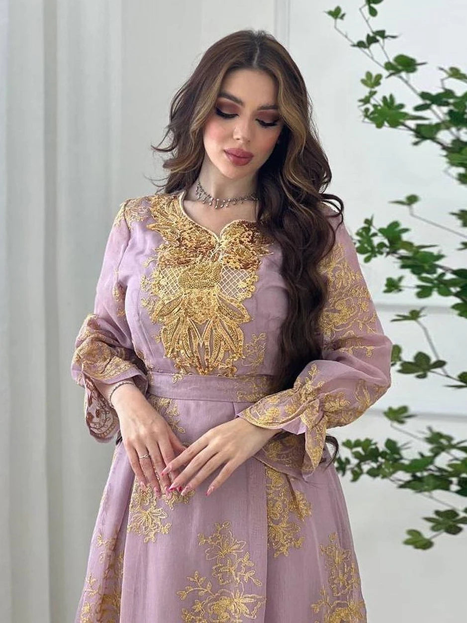 Caftan Marocain Rose Poudre Mode Caftan