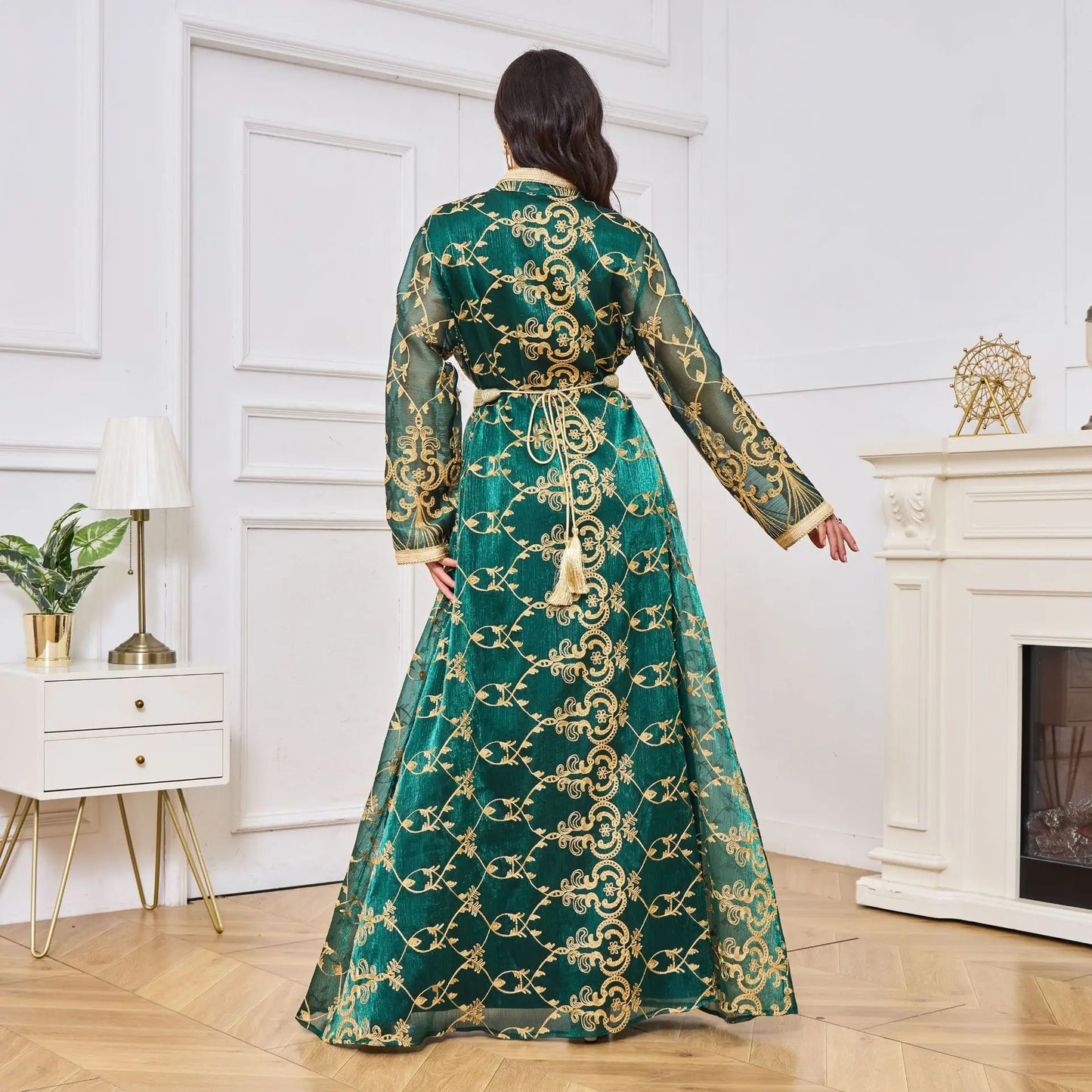 Caftan Marocain Vert Royal 