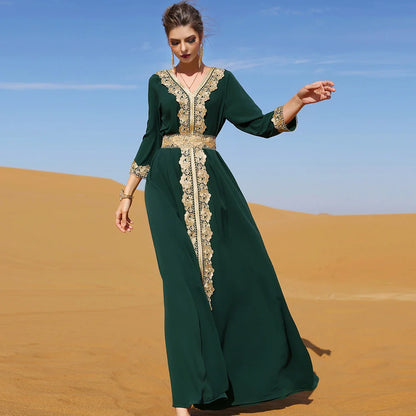 Caftan Marocain Vert Royal Mode Caftan