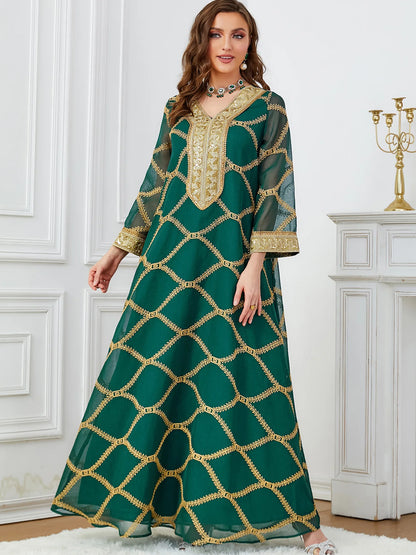 Caftan Marocain Vert Royal - Mode Caftan