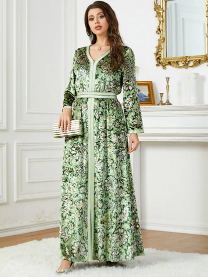 Caftan Marocain Vert - velours