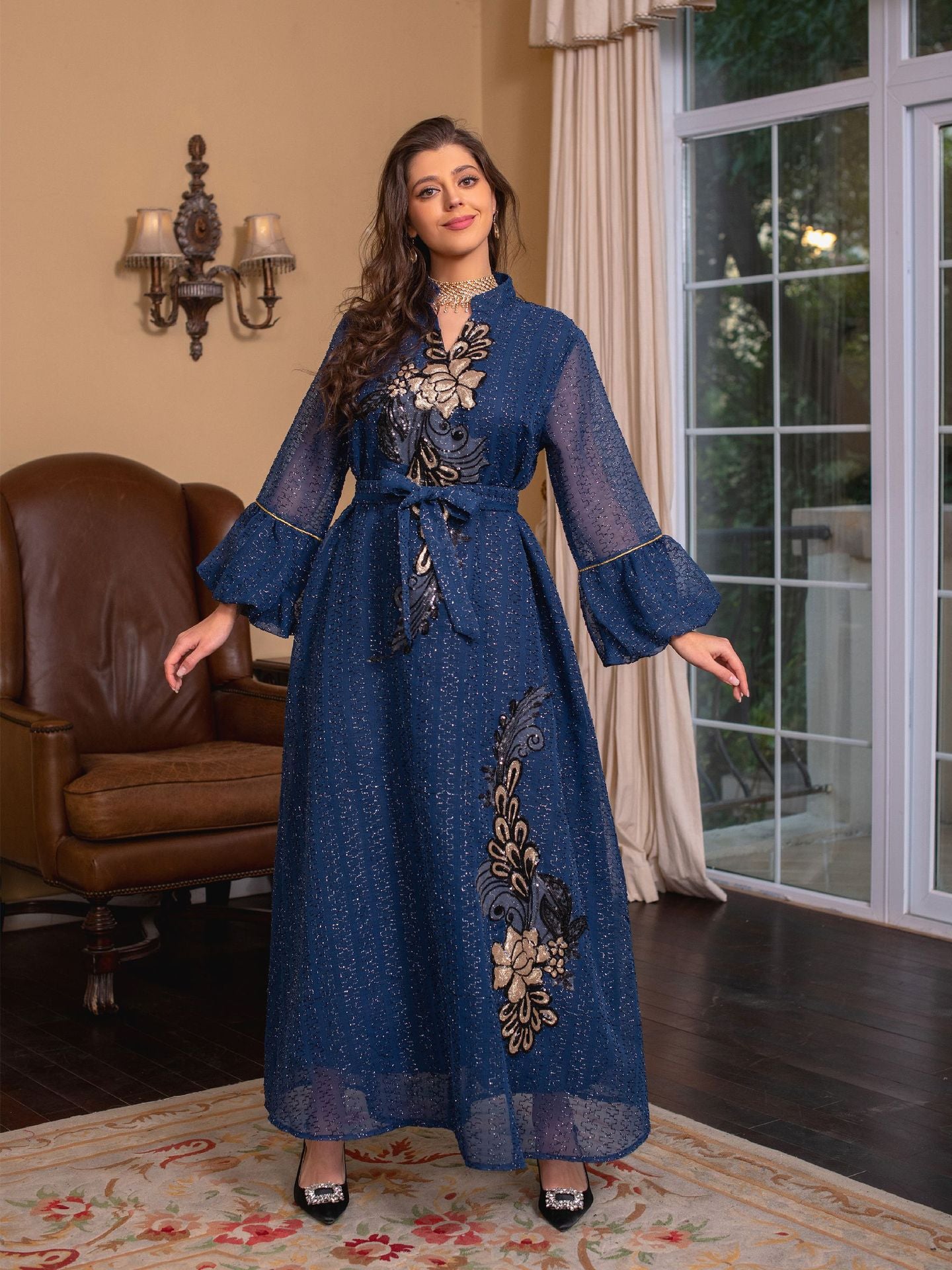 Caftan Moderne Bleu - Mode Caftan