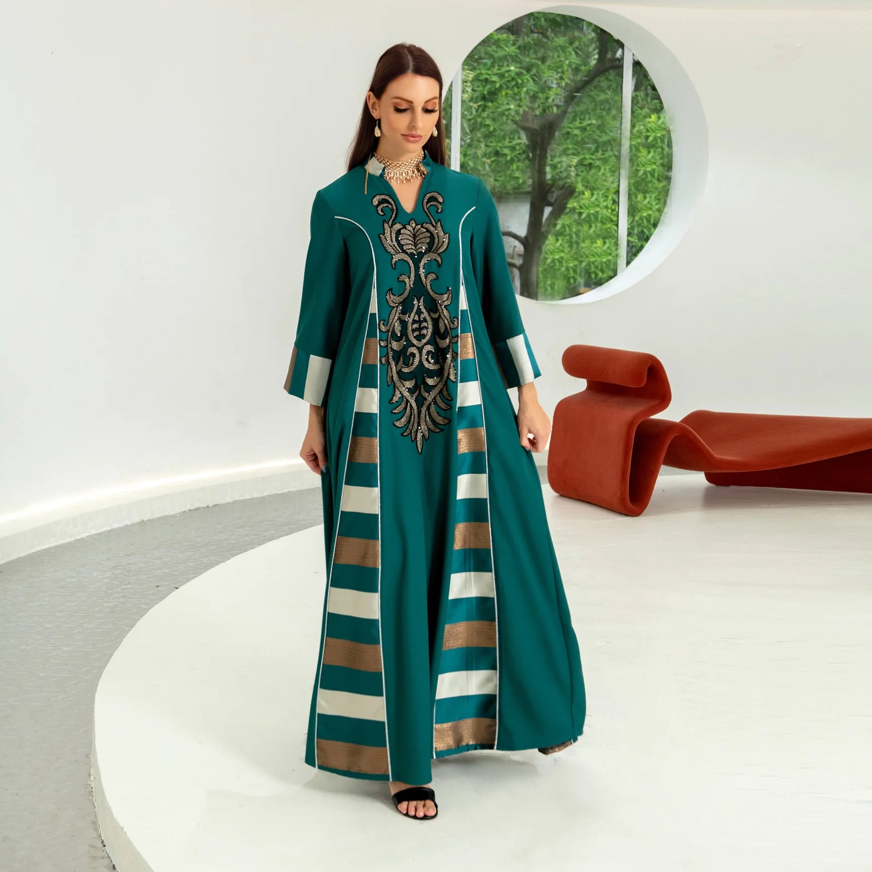 Caftan Moderne Bleu Original - Mode Caftan