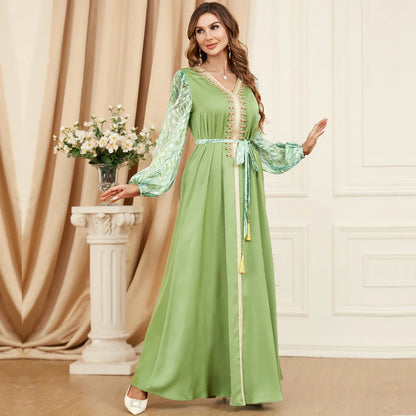 Caftan Moderne Vert Femme