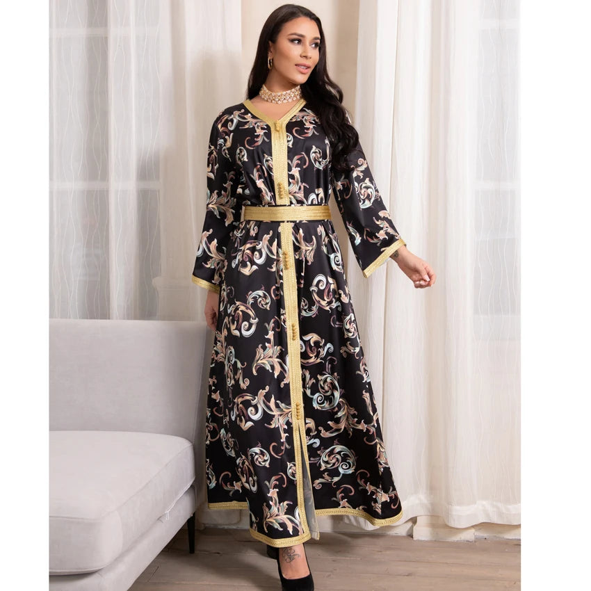 Caftan Noir et Or - Mode Caftan