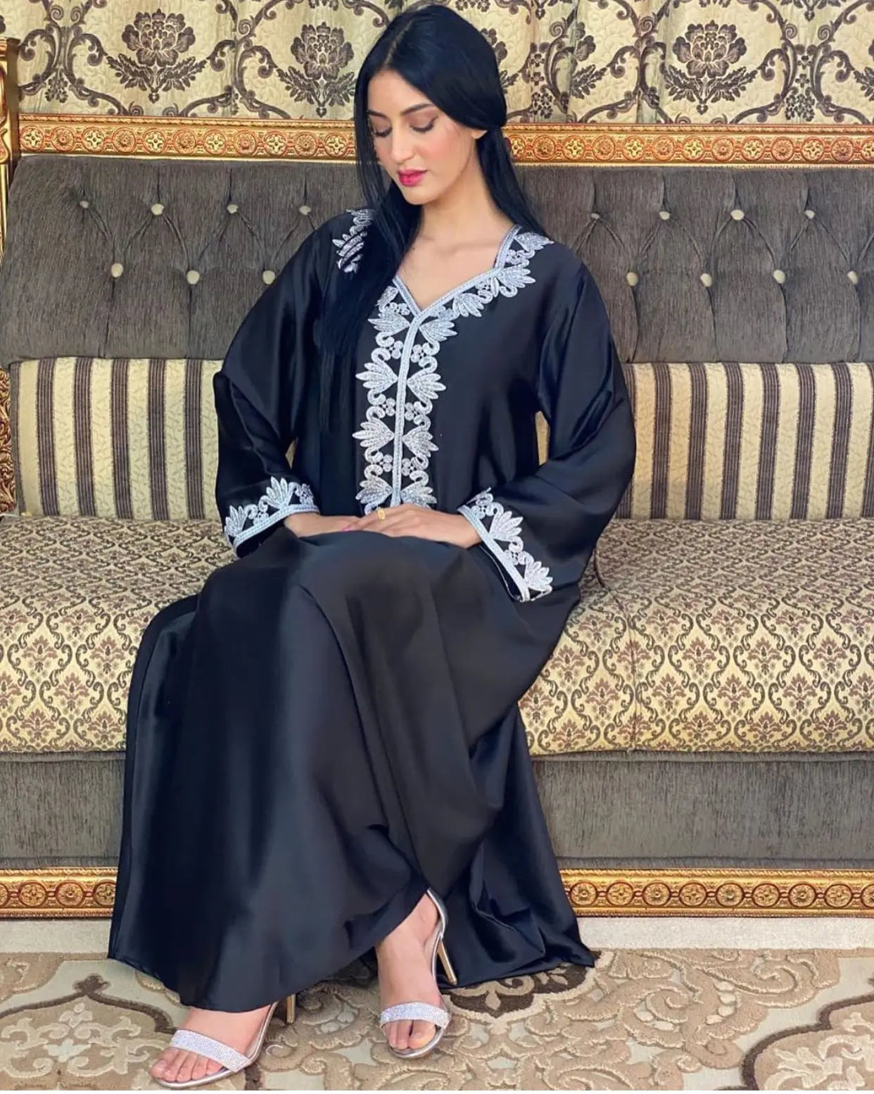 Caftan Noir Simple - Mode Caftan