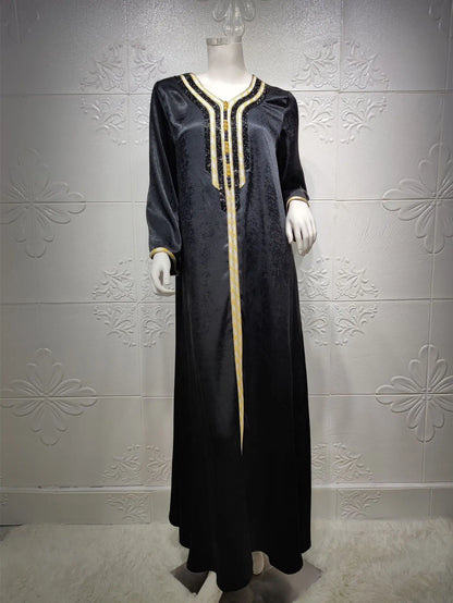 Caftan Noir et Doré - Mode Caftan