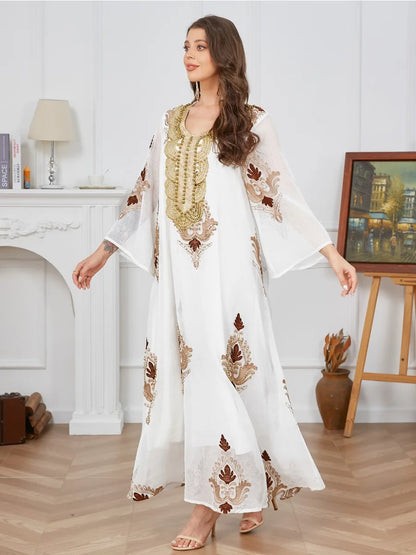 Caftan Or et Blanc - Mode Caftan