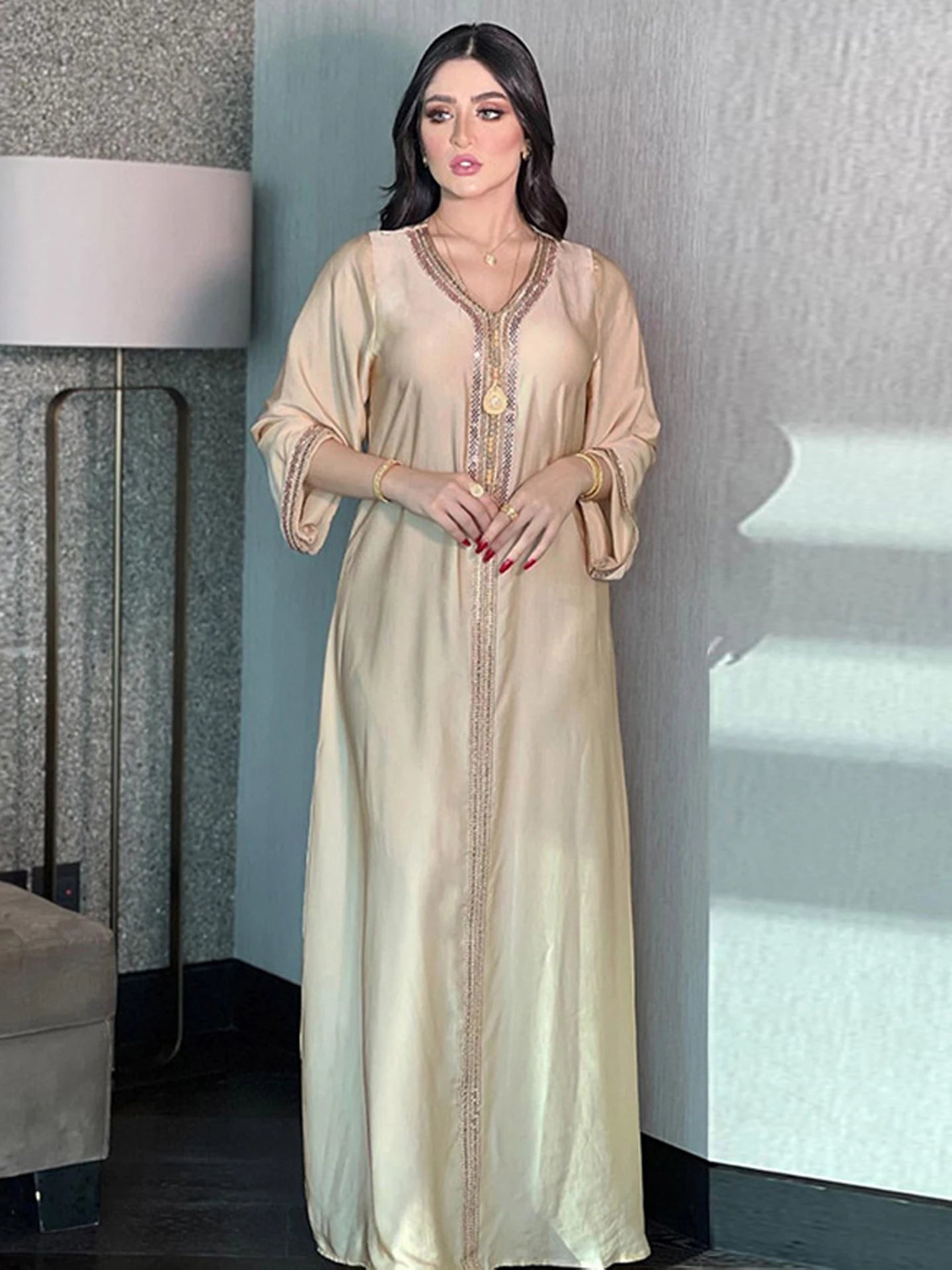 Caftan Simple Beige