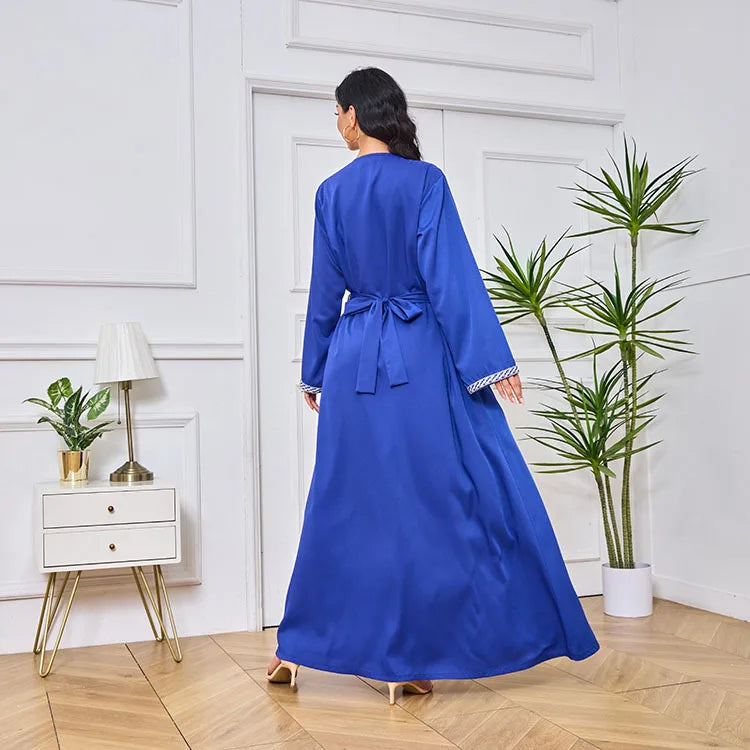 Caftan Simple Bleu