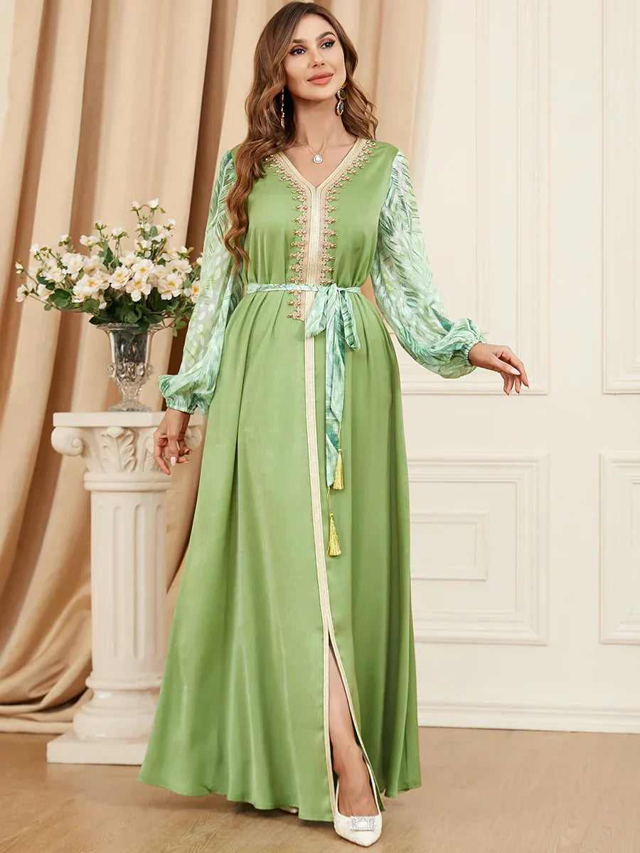 Caftan Simple Vert Devant