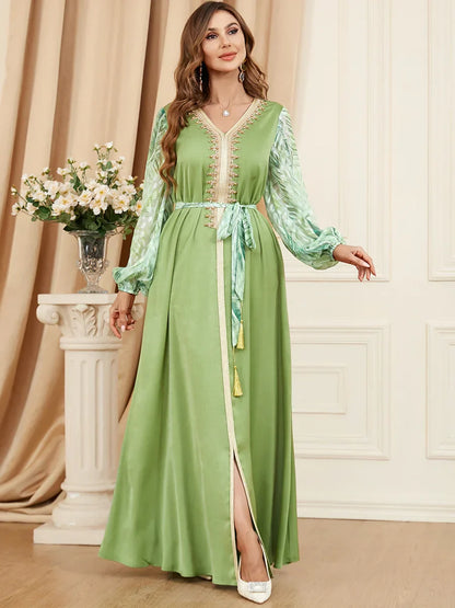 Caftan Simple Vert Devant