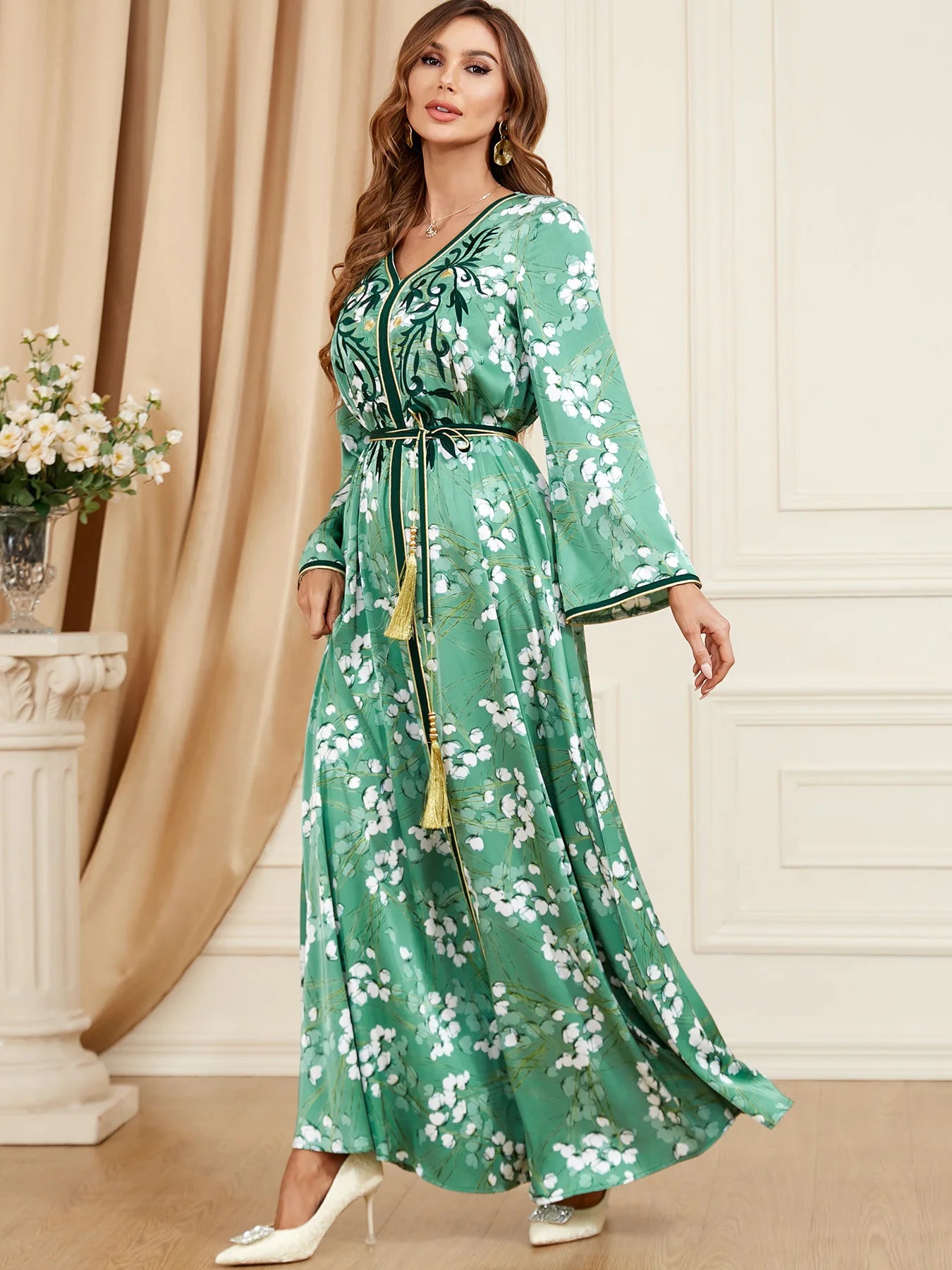 Caftan Simple Vert