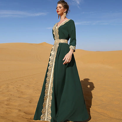 Caftan Simple Vert