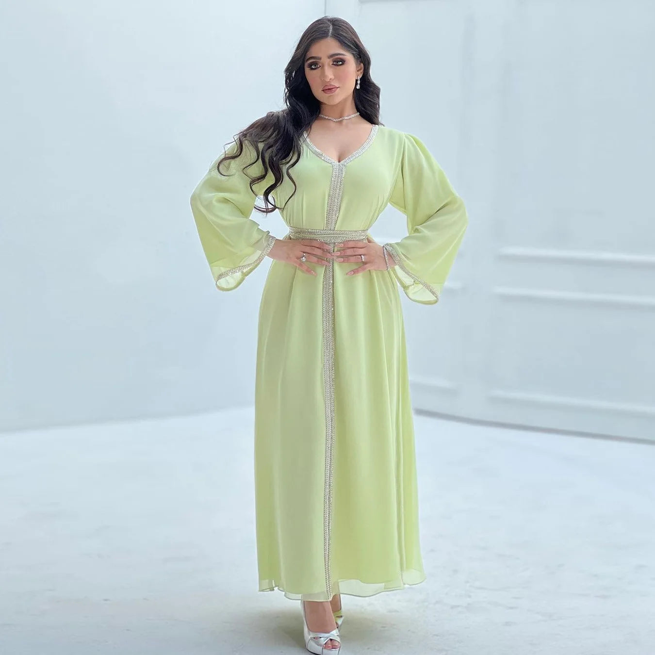 Caftan Simple Vert