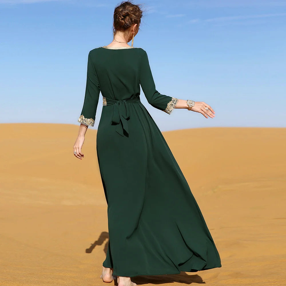 Caftan vert Femme