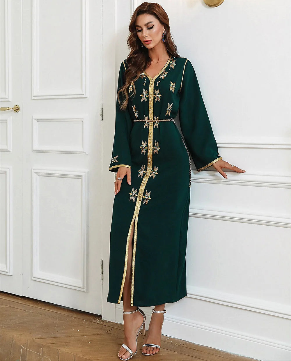 Caftan Vert Foncé Velours - Mode Caftan