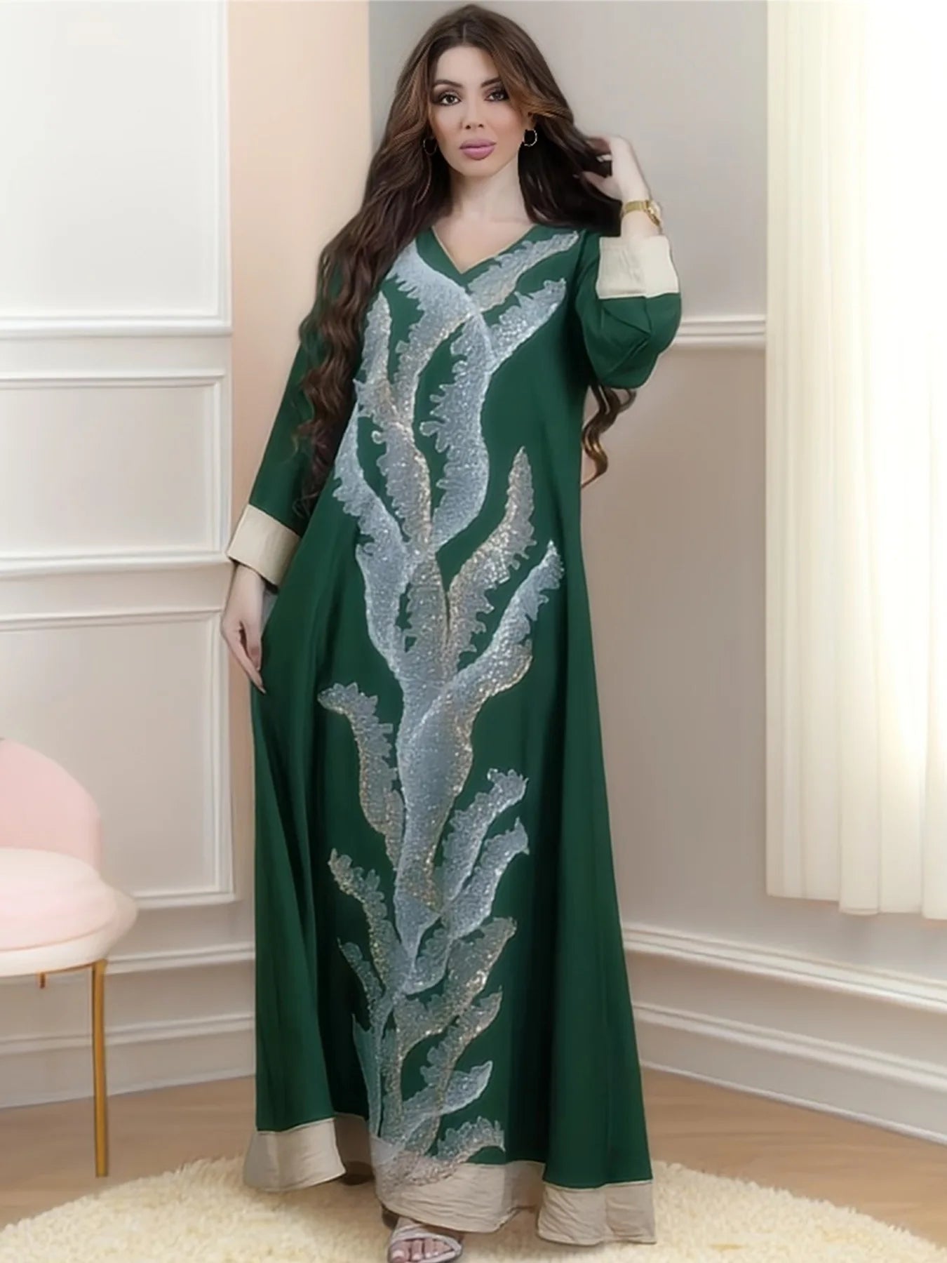 Caftan vert Olive - Mode Caftan