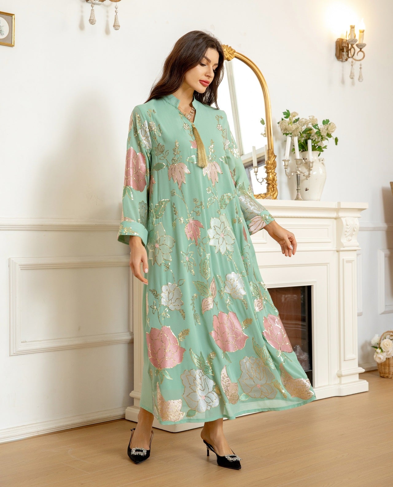 Caftan Vert Turquoise - Mode Caftan