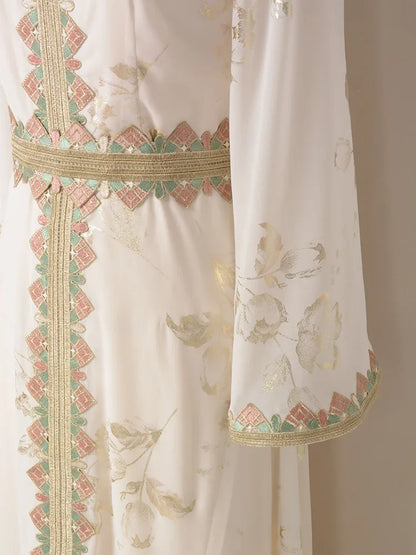 Caftan Blanc Or - Mode Caftan