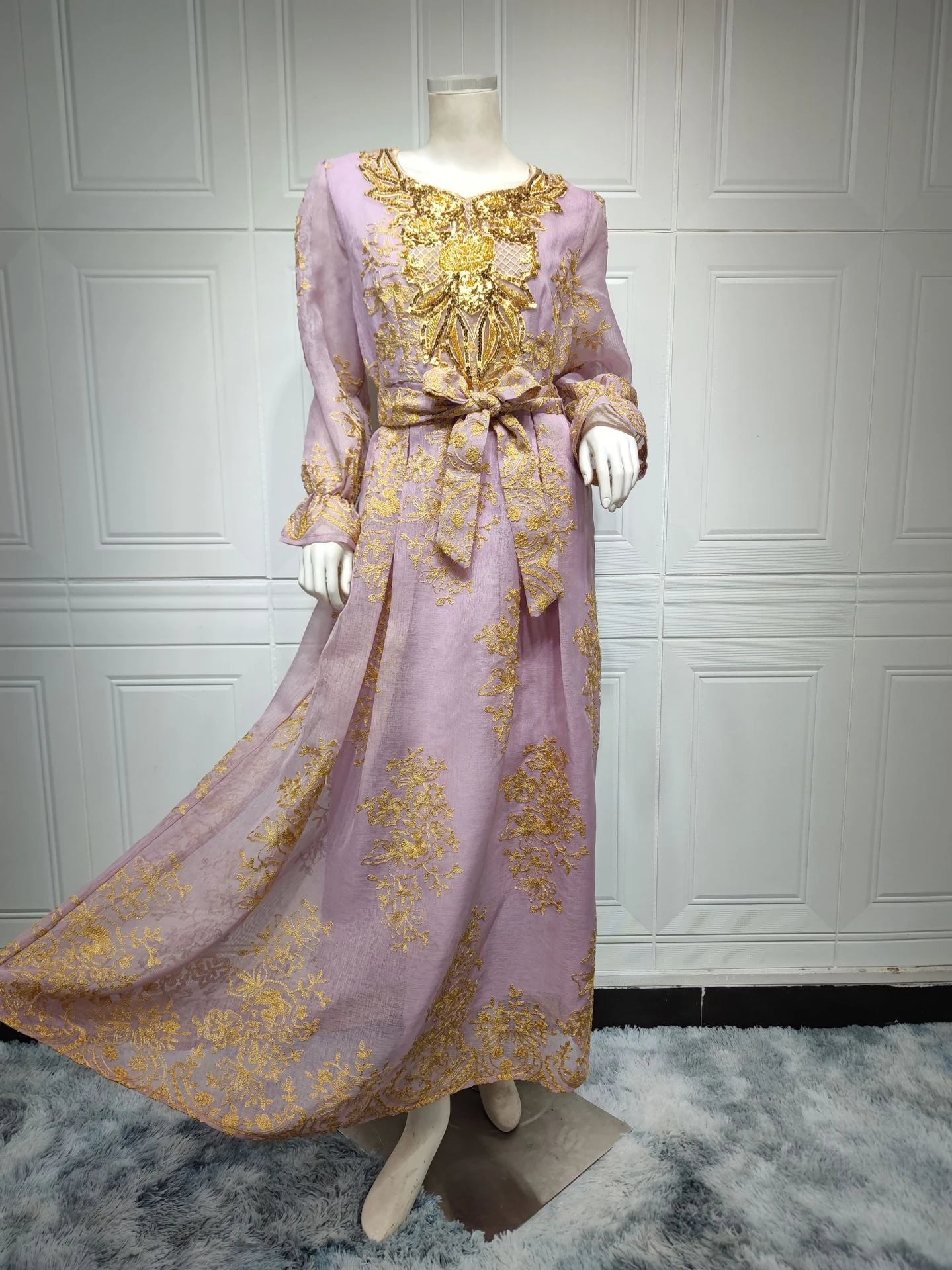 Caftan Marocain Rose Poudré