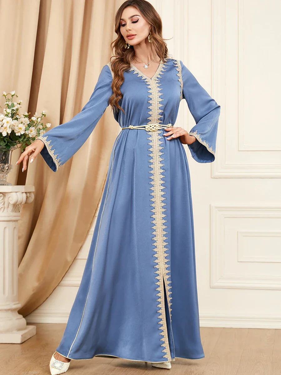 Robe Caftan Bleu Ciel