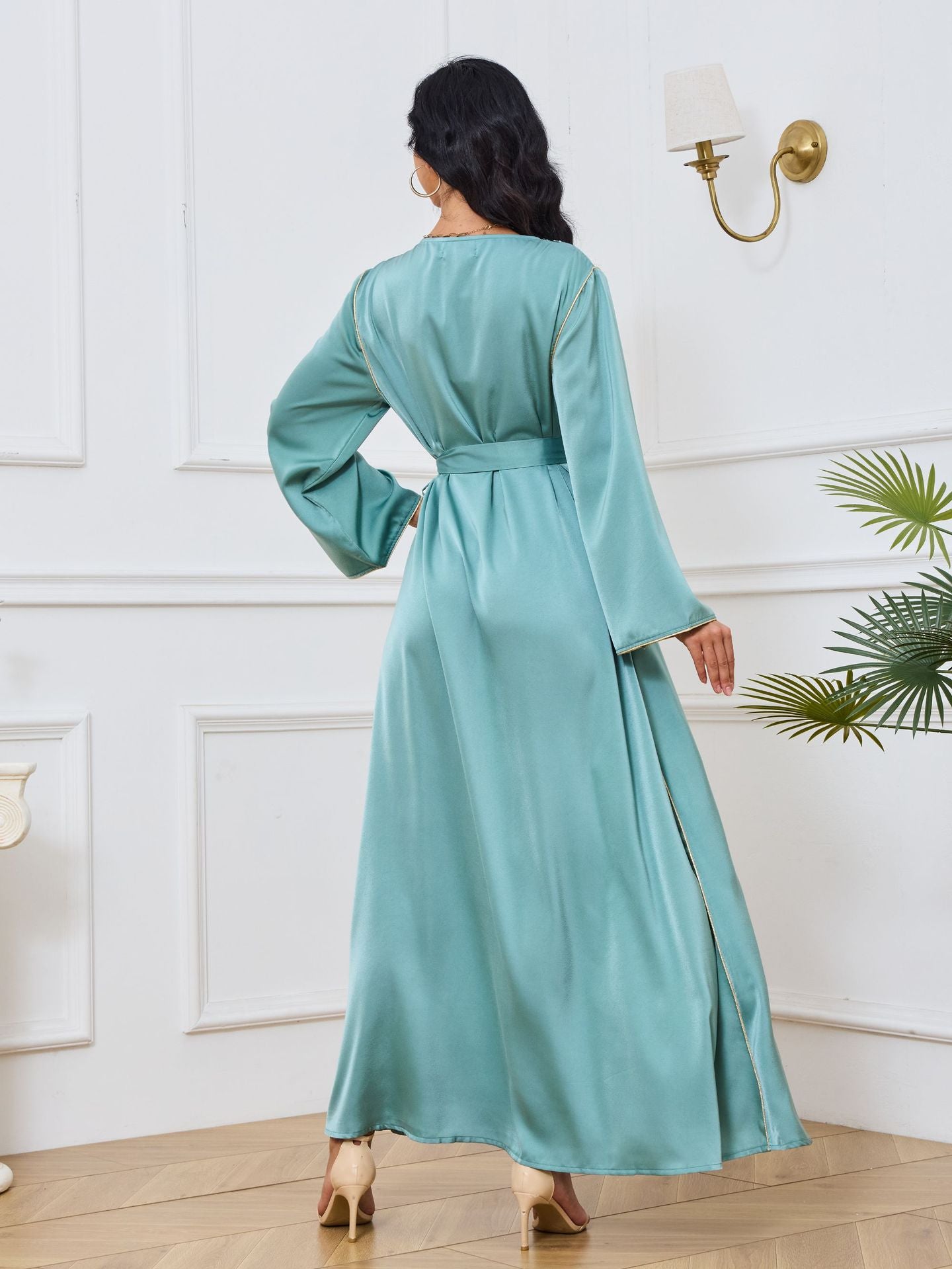 Robe Caftan Bleu Clair